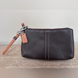 Vintage coach leather wristlet